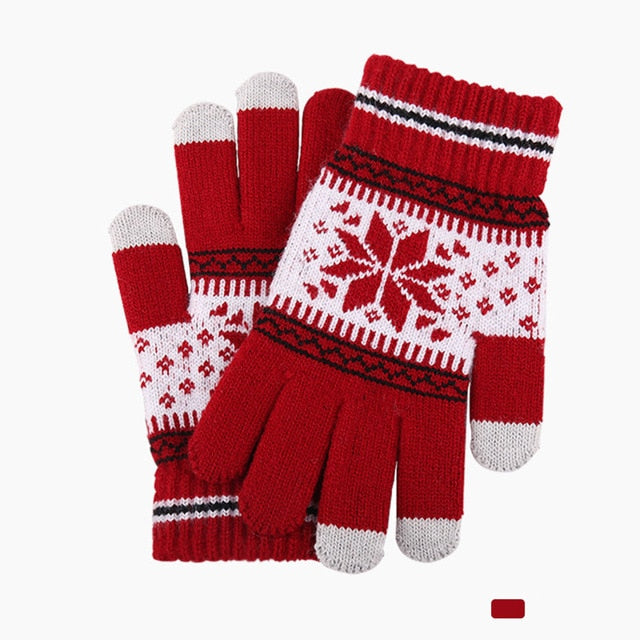 New Touch Screen Knitted Gloves Winter Autumn Men Women Thicken Wool Mitten Outdoors Anti-slip Warmer Couple Gloves High Quality - steptev