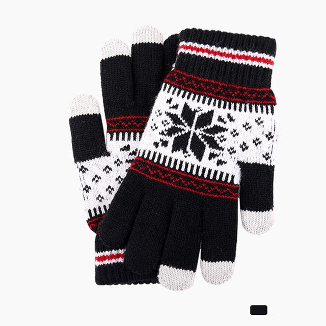 New Touch Screen Knitted Gloves Winter Autumn Men Women Thicken Wool Mitten Outdoors Anti-slip Warmer Couple Gloves High Quality - steptev