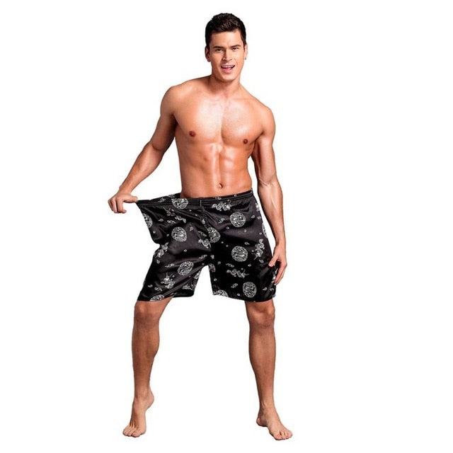 Casual Loose Men's Satin Silk Pijama Shorts Summer Sleepwear Soft Boxer Underwear Pajama Sexy Nightwear Underpants pyjama homme - steptev