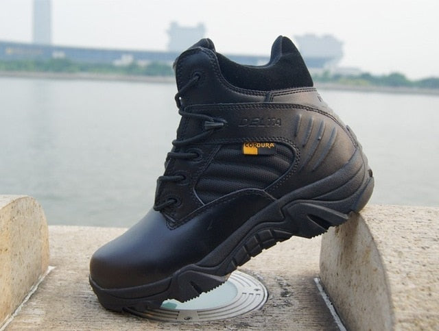 Winter Autumn Men Military Boots Quality Special Force Tactical Desert Combat Ankle Boats Army Work Shoes Leather Snow Boots - steptev