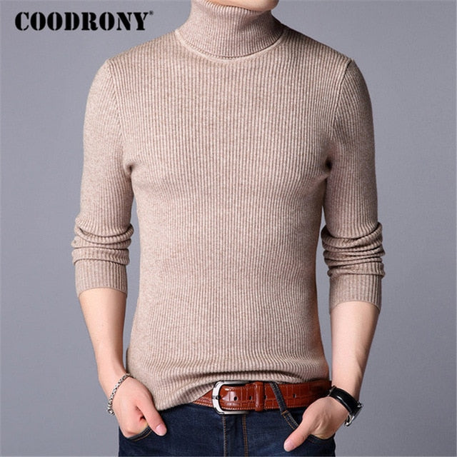 COODRONY Christmas Sweater Men Clothes 2020 Winter Thick Warm Mens Sweaters Casual Classic Turtleneck Cashmere Pullover Men 8253 - steptev