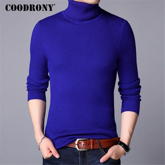COODRONY Christmas Sweater Men Clothes 2020 Winter Thick Warm Mens Sweaters Casual Classic Turtleneck Cashmere Pullover Men 8253 - steptev