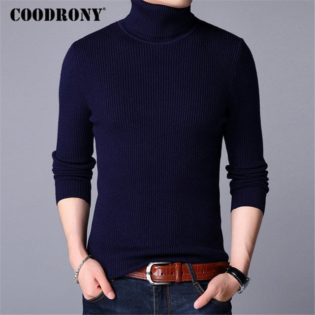 COODRONY Christmas Sweater Men Clothes 2020 Winter Thick Warm Mens Sweaters Casual Classic Turtleneck Cashmere Pullover Men 8253 - steptev