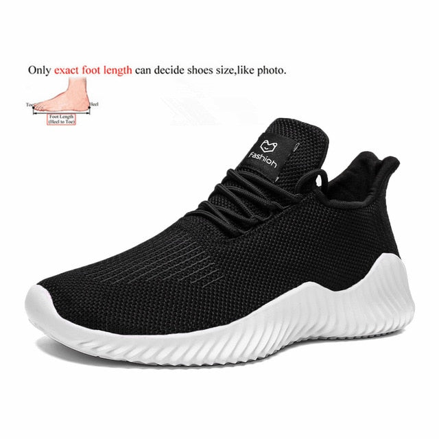 Comfortable Casual Shoes Men Breathable Walking Shoes Lightweight Sneakers Black Footwear Men Lace Up Running Shoes Men Big Size - steptev