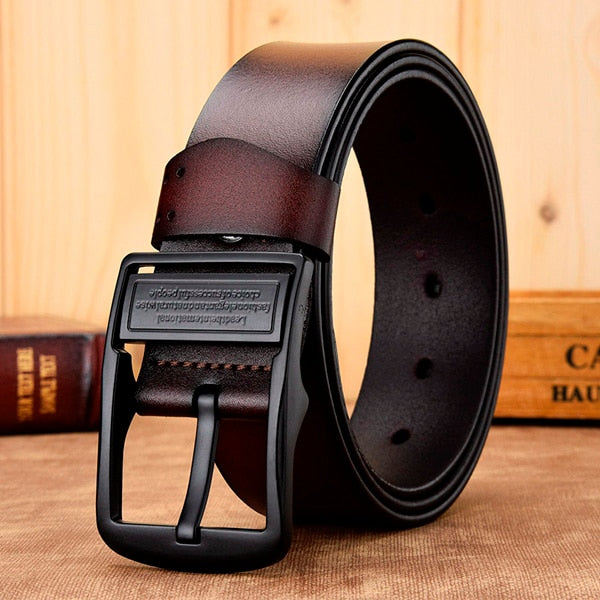 [DWTS]men belt male high quality leather belt men male genuine leather strap luxury pin buckle fancy vintage jeans free shipping - steptev