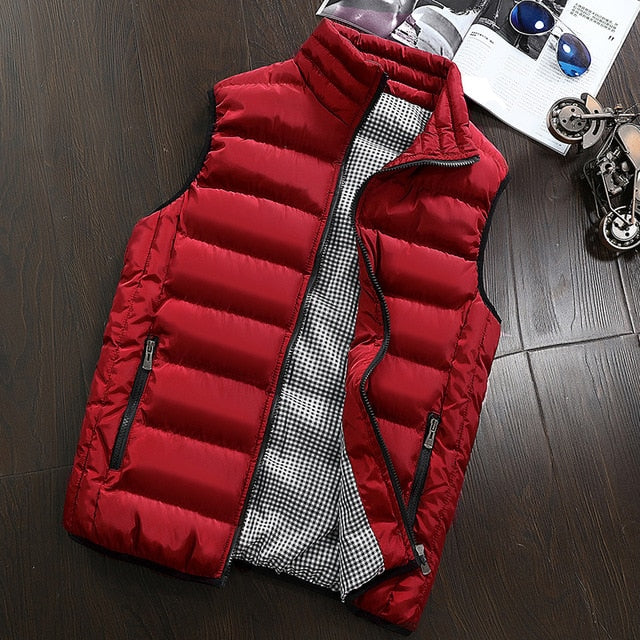 Brand Clothing Vest Jacket Mens New Autumn Warm Sleeveless Jacket Male Winter Casual Waistcoat Men Vest Plus Size Veste Homme - steptev