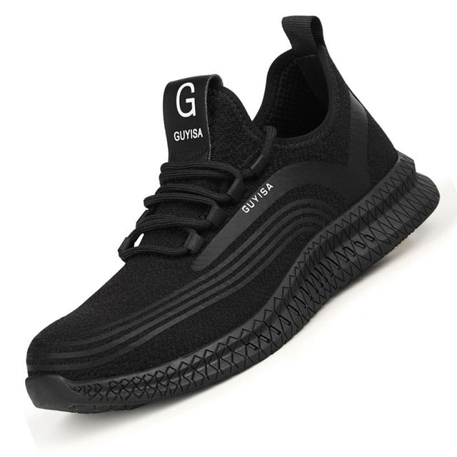 Manlegu Air Mesh Steel Toe Work Shoes Breathable Working Shoes Man Safety Lightweight Puncture-Proof Safety Boots Dropshipping - steptev