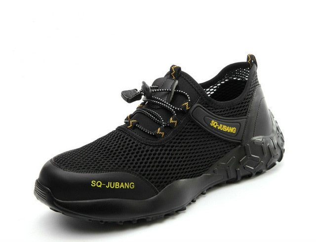 QUHENG Work Boots portable Industrial Shoes Puncture Proof wear-resisting Safety Men's Shoes Security Steel Toe Comfortable - steptev