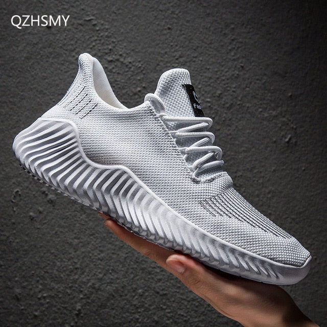 Hot Sale New Mesh Men Shoes Breathable White Men's Sneakers Lac-up Lightweight Black Walking Man Tenis Shoes Zapatillas Hombre - steptev