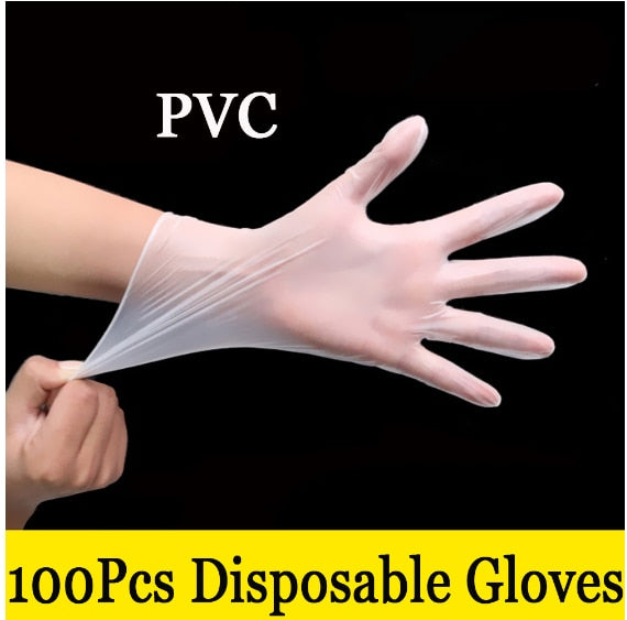 50/100/200PCS Transparent Disposable PVC Gloves Dishwashing/Kitchen/Latex/Rubber/Garden/work Gloves Universal for Home Cleaning - steptev