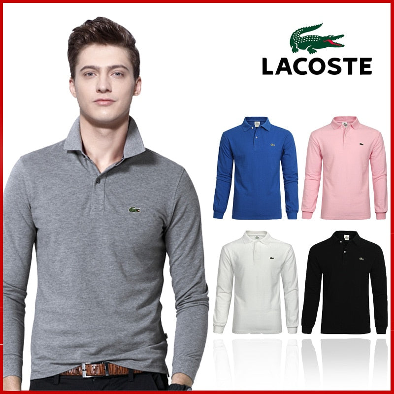 Lacoste- New  tee cute t shirts home  men casual long sleeves cotton tops cool tshirt summer jersey t-shirt 240 - steptev