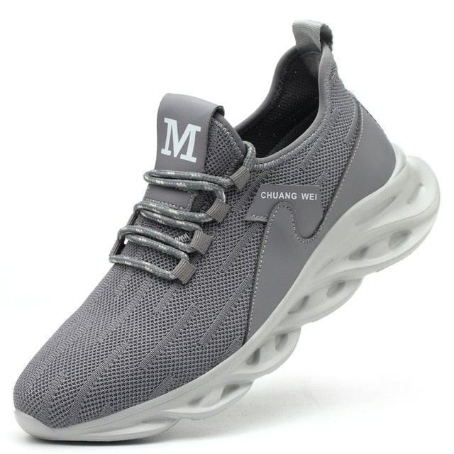Men Work Safety Shoes Lightweight Nail Penetration Resistance Flexibility Steel Toecap Anti-smashing Outdoor Wearable - steptev