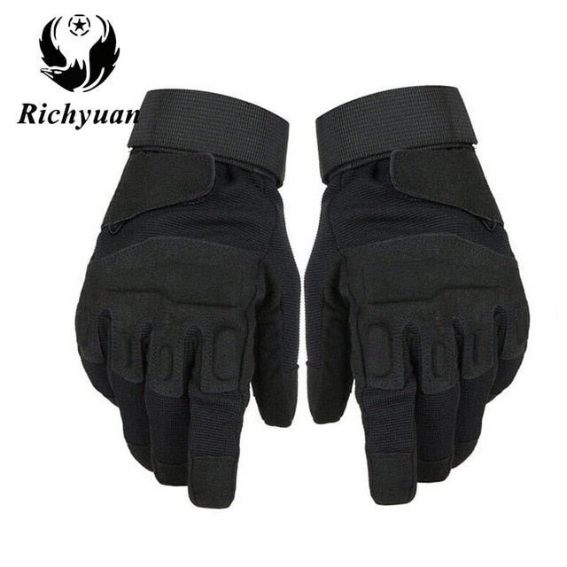 Us Military Tactical Gloves Outdoor Sports Army Full Finger Combat Motocycle Slip-resistant Carbon Fiber Tortoise Shell Gloves - steptev