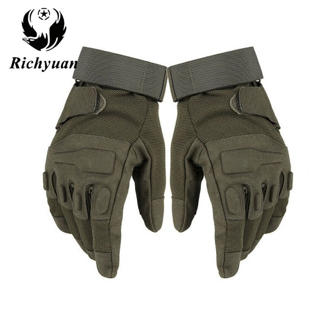 Us Military Tactical Gloves Outdoor Sports Army Full Finger Combat Motocycle Slip-resistant Carbon Fiber Tortoise Shell Gloves - steptev