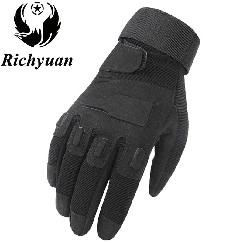 Us Military Tactical Gloves Outdoor Sports Army Full Finger Combat Motocycle Slip-resistant Carbon Fiber Tortoise Shell Gloves - steptev
